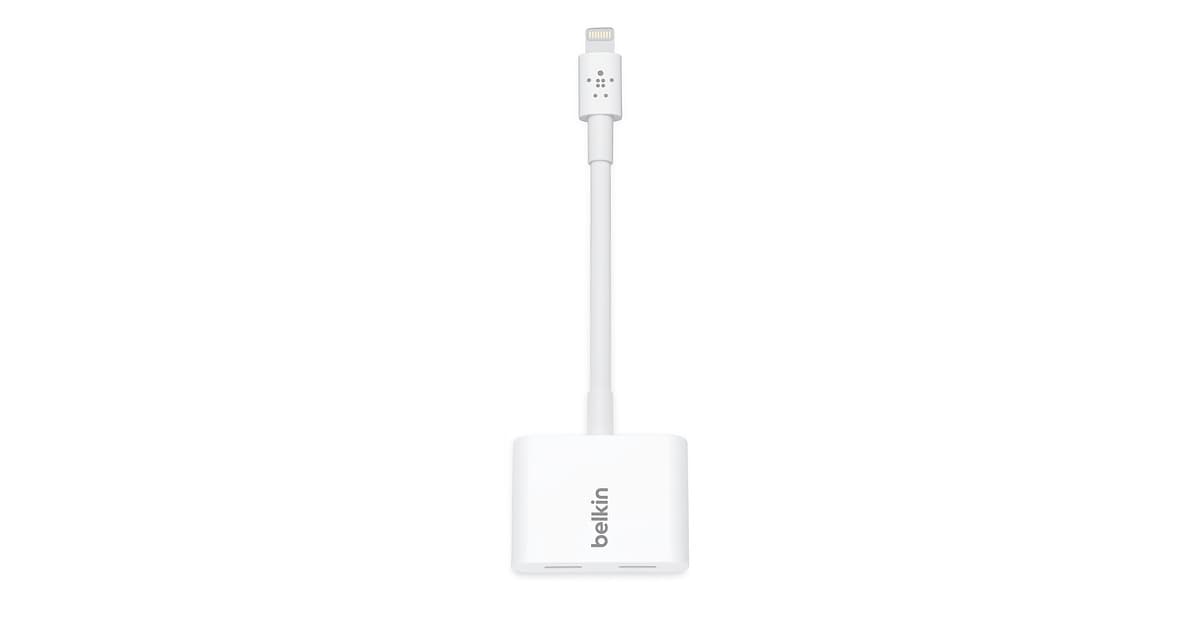 Moda Belkin Lightning Audio + Charge Rockstar - Apple (PT)