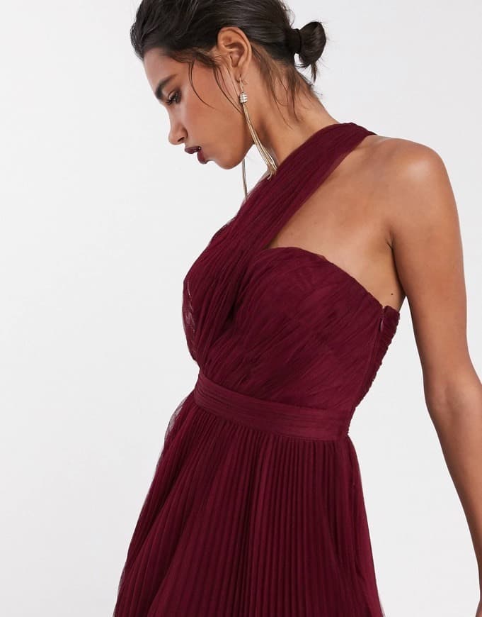 Product Oxblood One Shoulder Dress