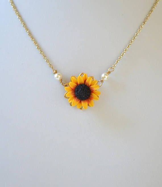 Fashion Sunflower Pendant Necklace