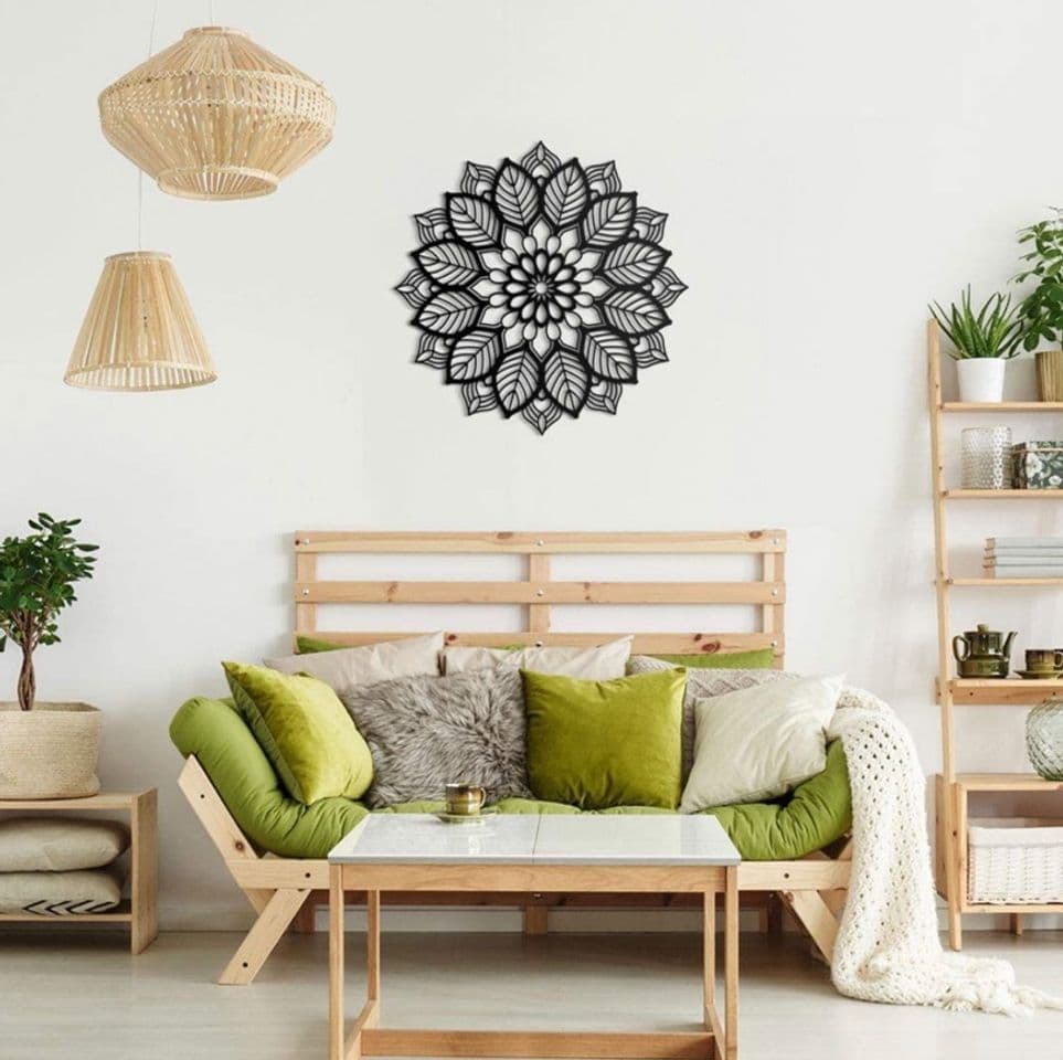 Moda Mándala de madera decorativo de pared 