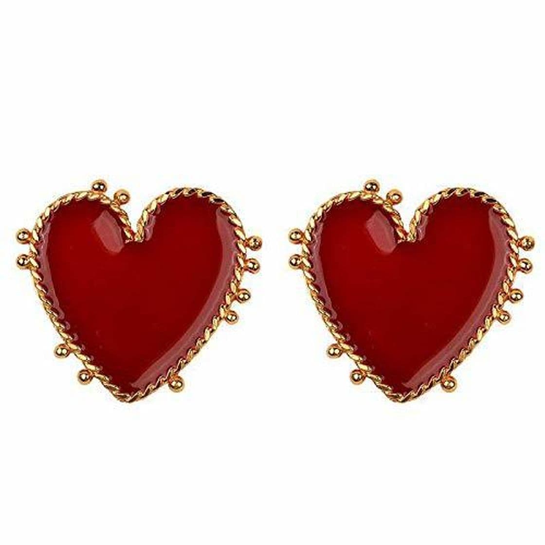 Producto Lopbinte Nuevo Moda Estilo De Calle HipéRbole Pendientes Grandes De CorazóN Rojo