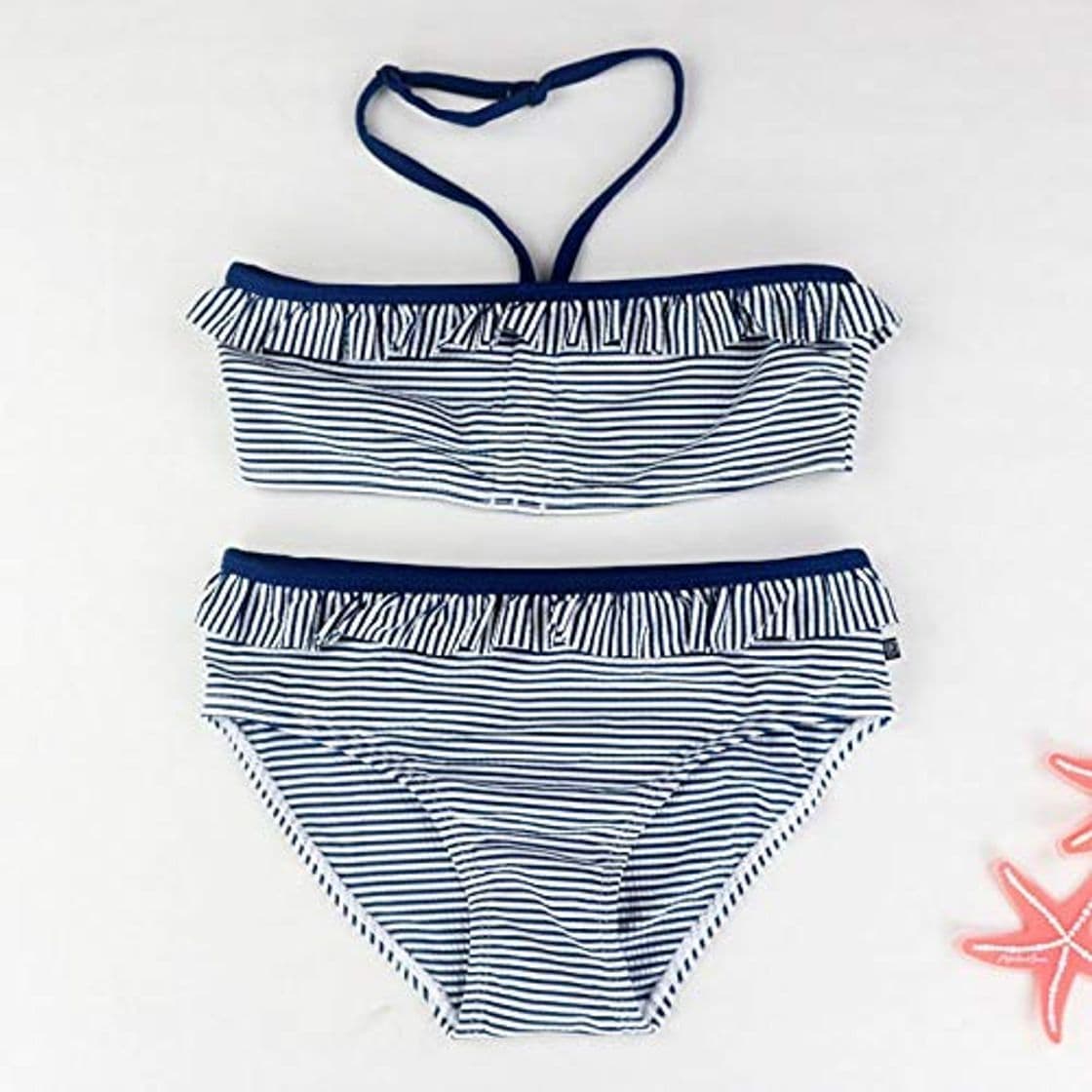 Producto GUOZI Bikini Chica de Rayas Biquini de Empalme Traje de baño de Dos Piezas Correas de Tirantes Bañadores para niña con Cordones Traje de baño para niñas Niños