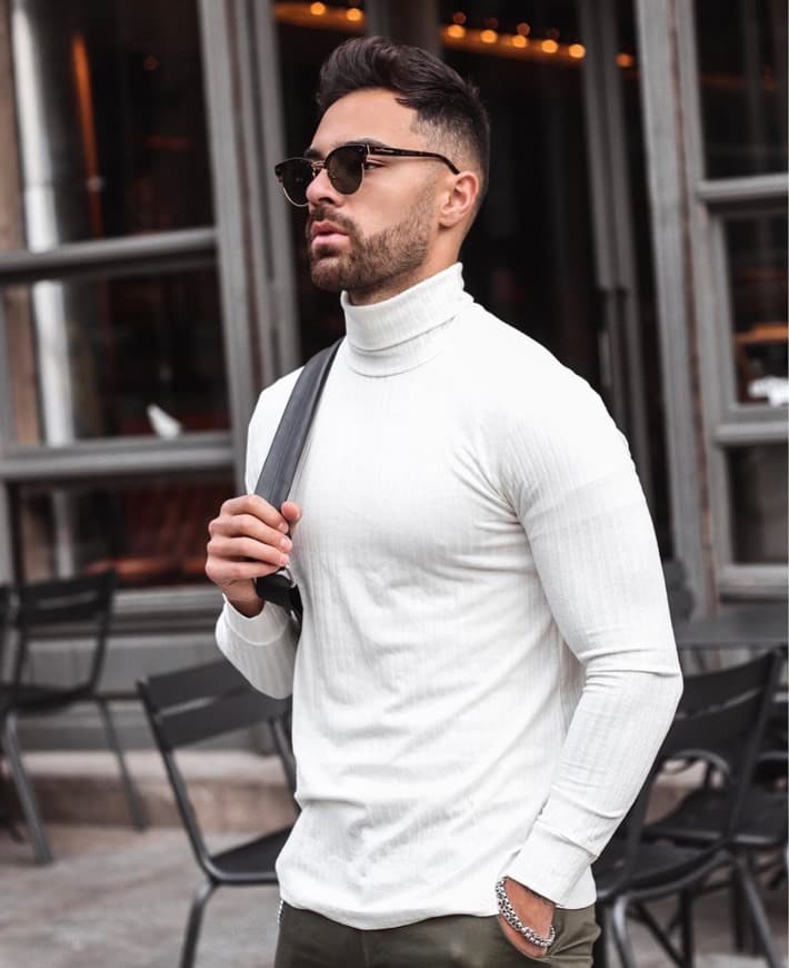 Moda Pologize White Turtleneck