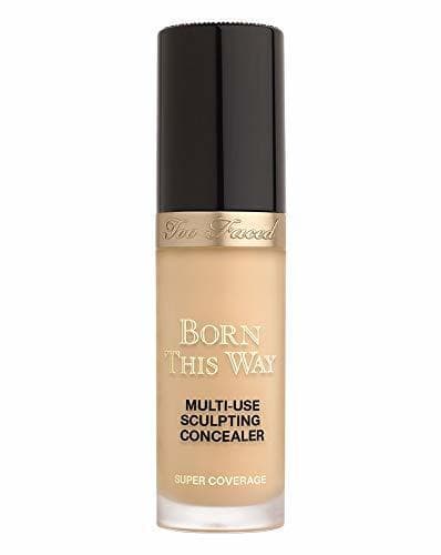 Belleza TOOLDEN - Corrector esculpido multiusos, color dorado y beige, con texto"Born This