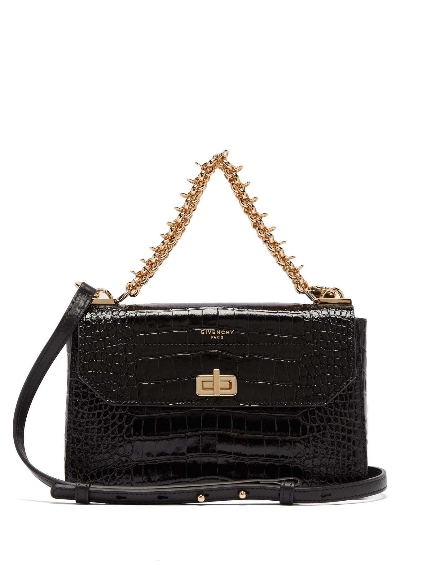 Moda Givenchy Catena crocodile-effect leather shoulder bag