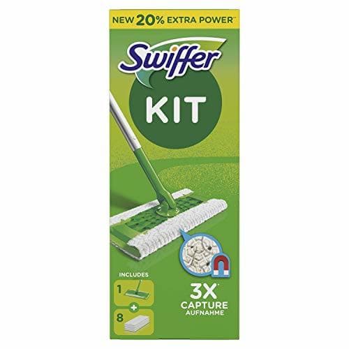 Belleza Swiffer Mopa Kit De Inicio Con 1 Mango Y 8 Paños Secos