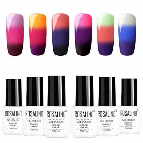 Belleza ROSALIND gel de uñas cambio de temperatura de color UV vernis gel