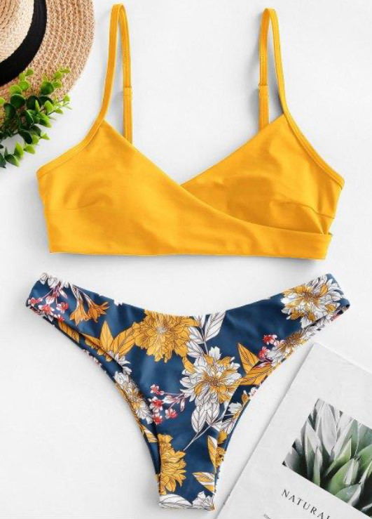 Product Flower Surplice Padded Bikini