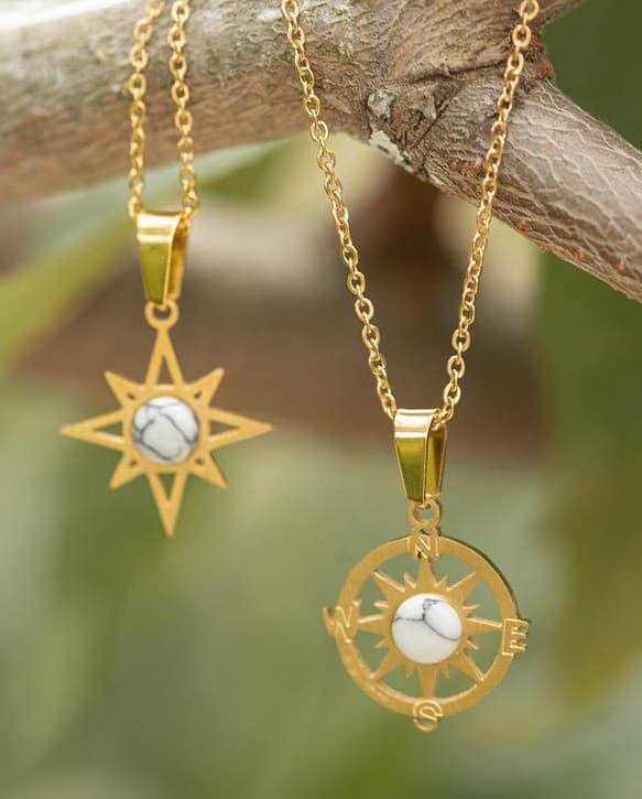 Producto Mint Green Necklace Compass/Star