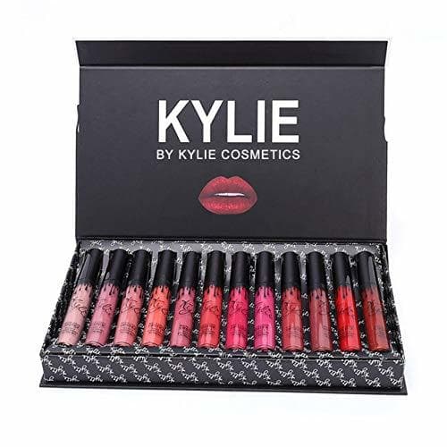 Beauty Kit de lápices labiales portátiles KYLIE de 12 colores Hidratante Lip Rouge