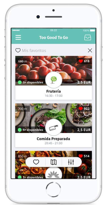 App Too Good To Go - Salva comida a tu alrededor 