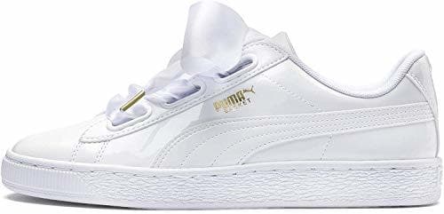 Moda Puma Basket Heart Patent Wn's, Zapatillas para Mujer, Blanco