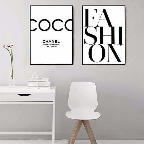 Elemento de la categoría hogar Quadro Fashion Poster Nordic Wall Art Canvas Painting Blanco y negro Coco