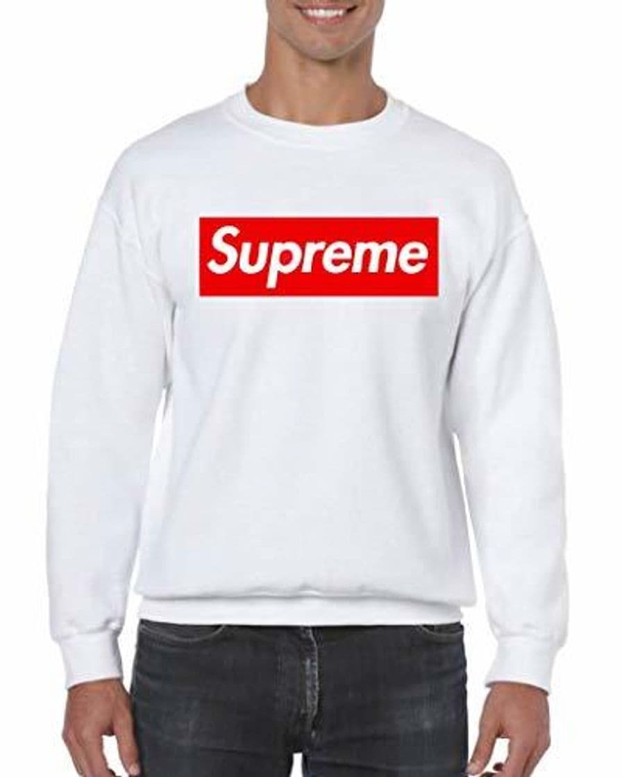 Moda Camiseta Moderna Sudadera Manga Larga Supreme Negro M