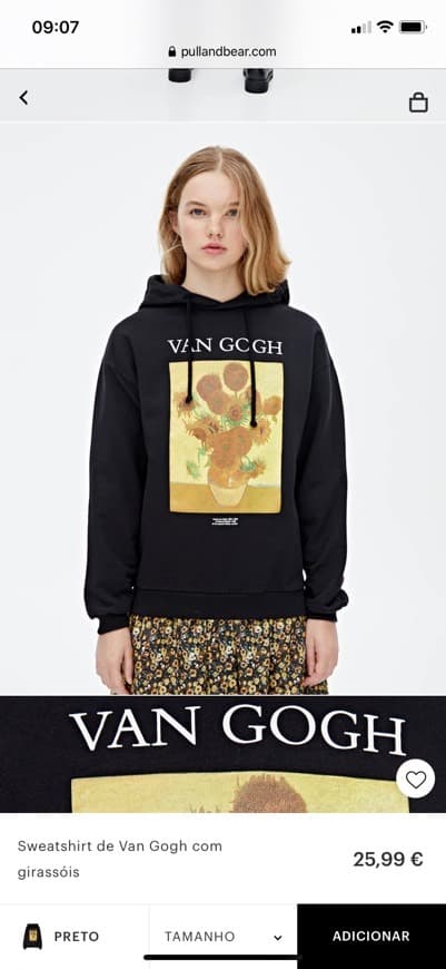 Serie Sweat com pintura de Van Gogh