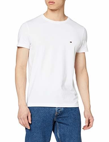 Moda Tommy Hilfiger Core Stretch Slim CNECK tee Camiseta, Blanco