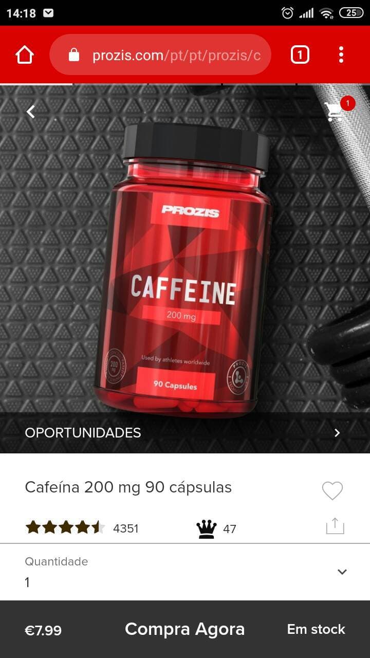 Producto Cafeína pura Prozis