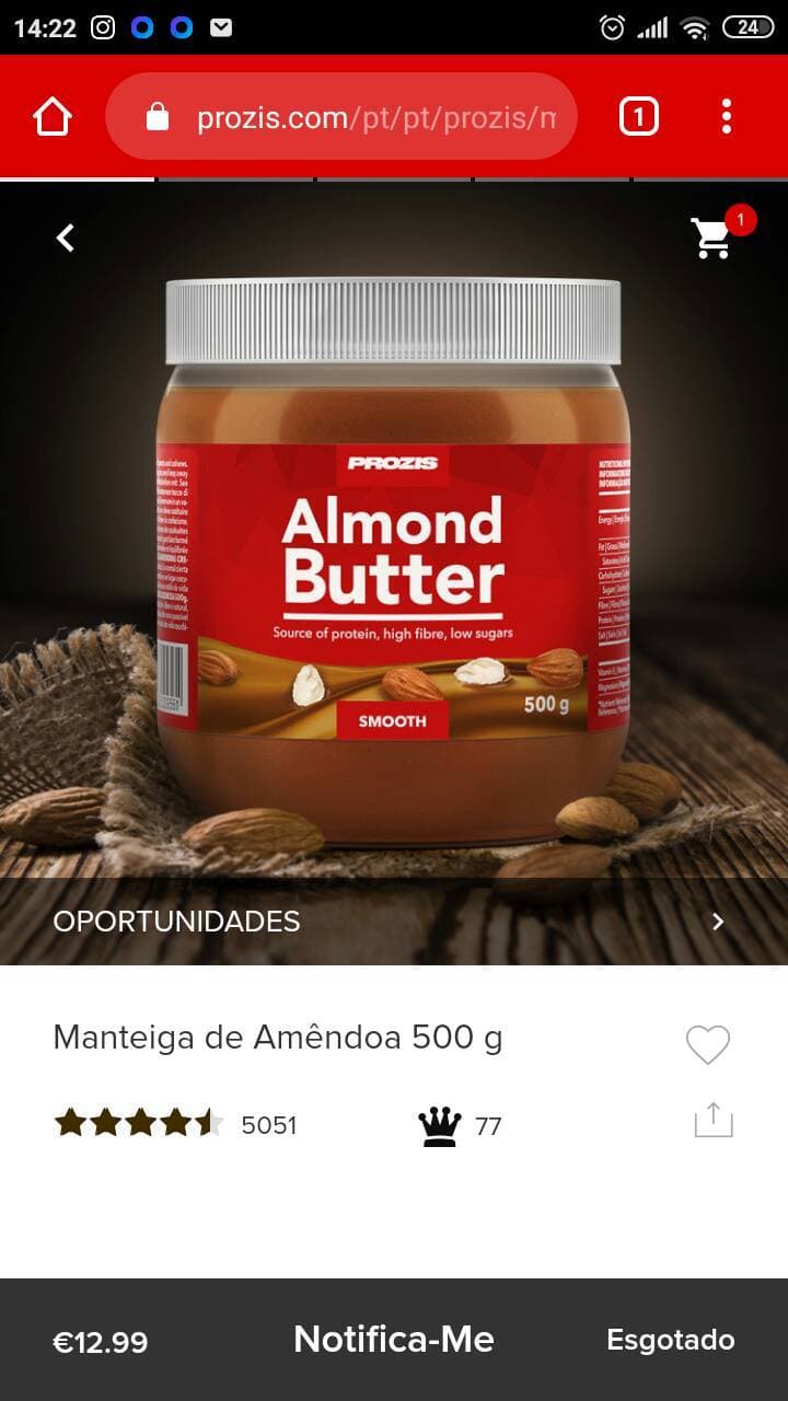 Producto Manteiga de amêndoa