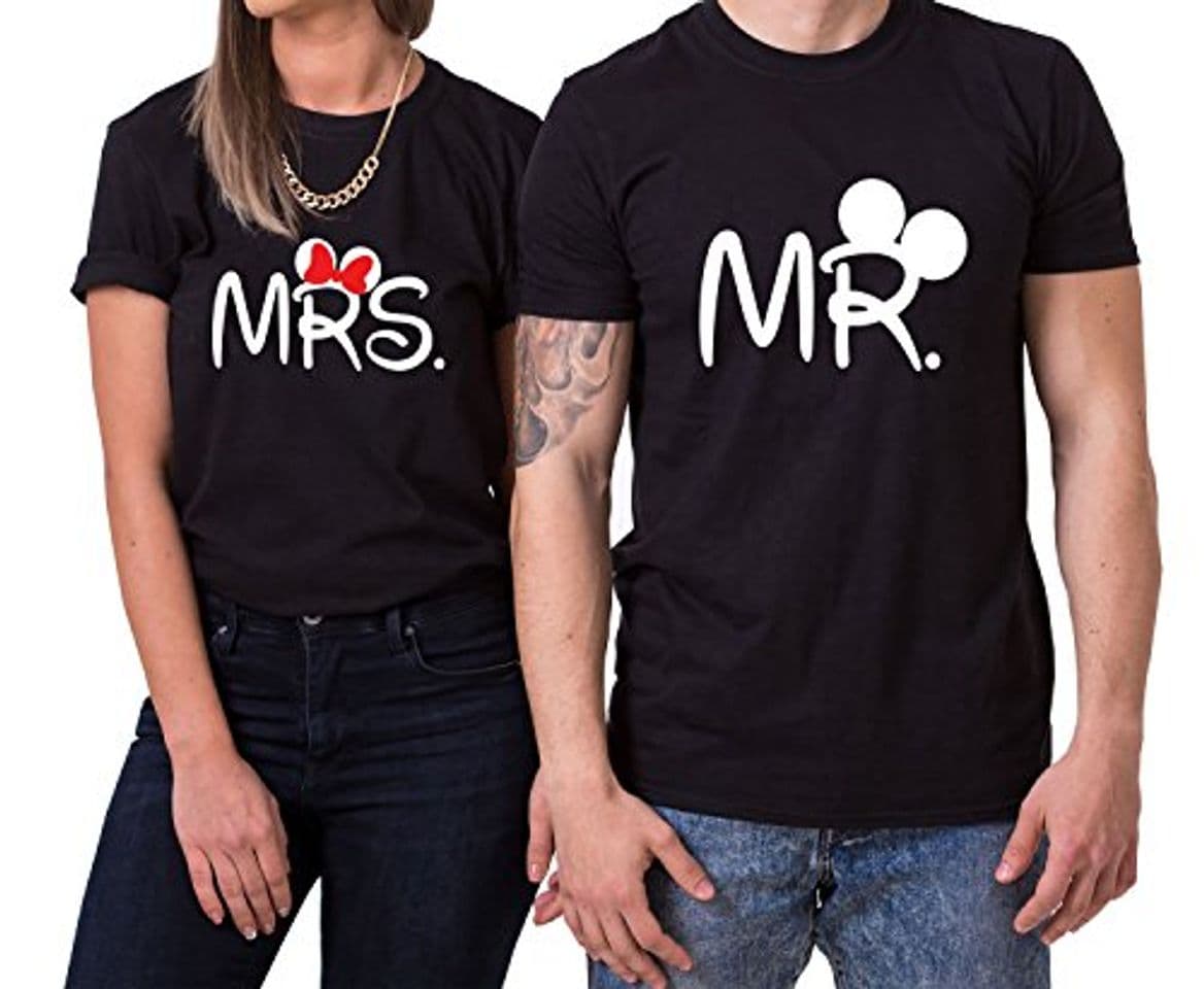 Product Mister Misses Partnerlook Camiseta de los Pares Dulce para Parejas como Regalos,