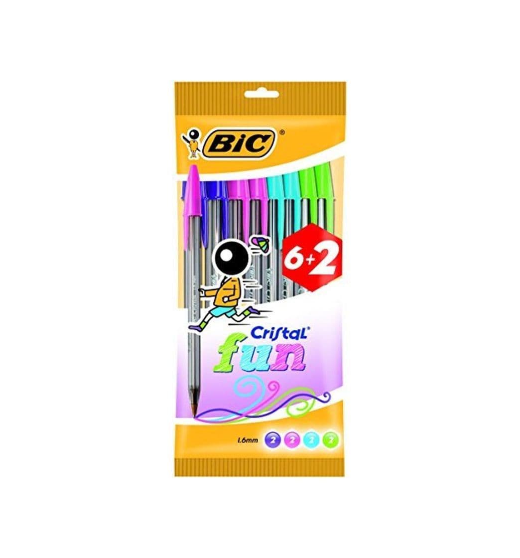 Producto BIC Cristal Fun - Pack de 6+2 bolígrafos