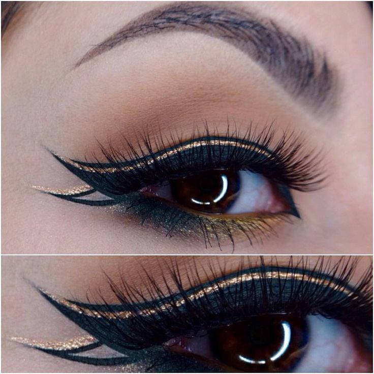 Fashion Golden wings makeup