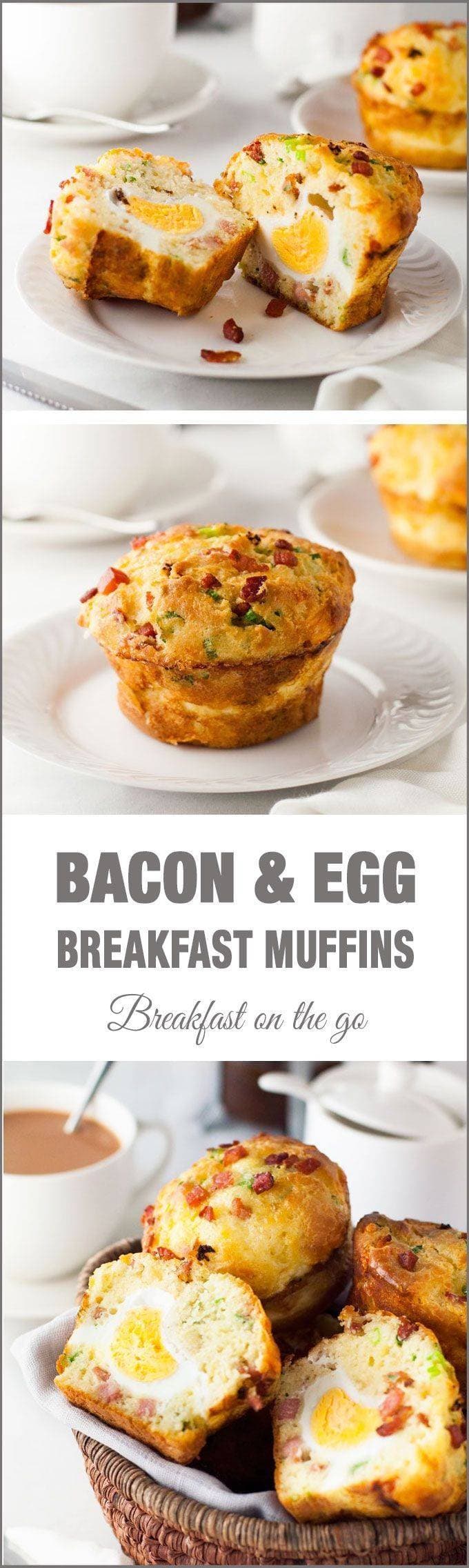 Fashion Muffins de bacon e ovo