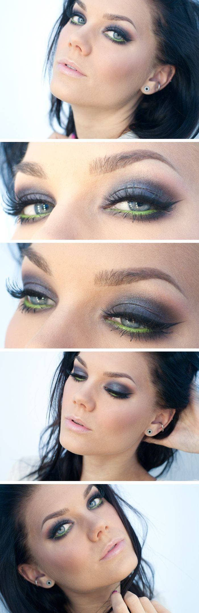 Fashion Green touch makeup