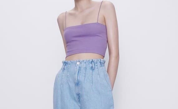 Moda Crop top alças 