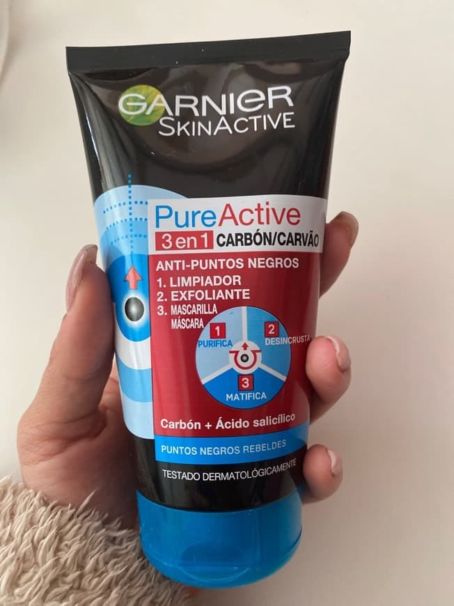 Product Garnier 3 em 1 Carvão Pure active