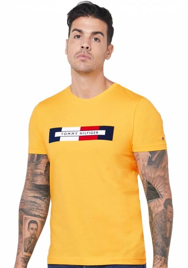 Product Tommy Hilfiger Box RWB Logo tee Top Deportivo 