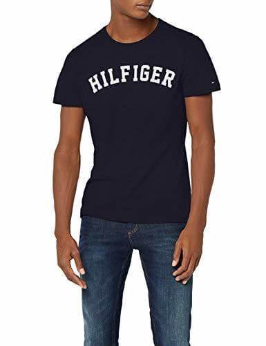 Moda Tommy Hilfiger SS tee Logo Camiseta, Azul