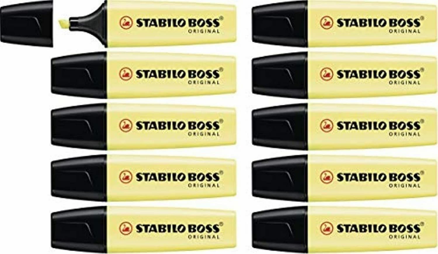 Product Pack 10 subrayadores Stabilo color amarillo pastel