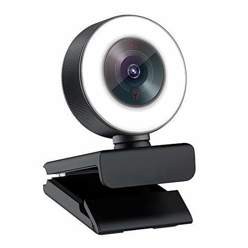 Lugar Webcam 1080P para La RetransmisióN de Videojuegos Camara Web Luz Y MicróFono