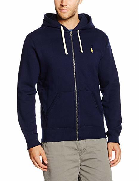 Fashion Polo Ralph Lauren LS FZ Hood PKT PPC Sudadera, Azul