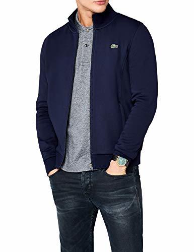 Moda Lacoste SH7616 Sudadera Cremallera, Azul