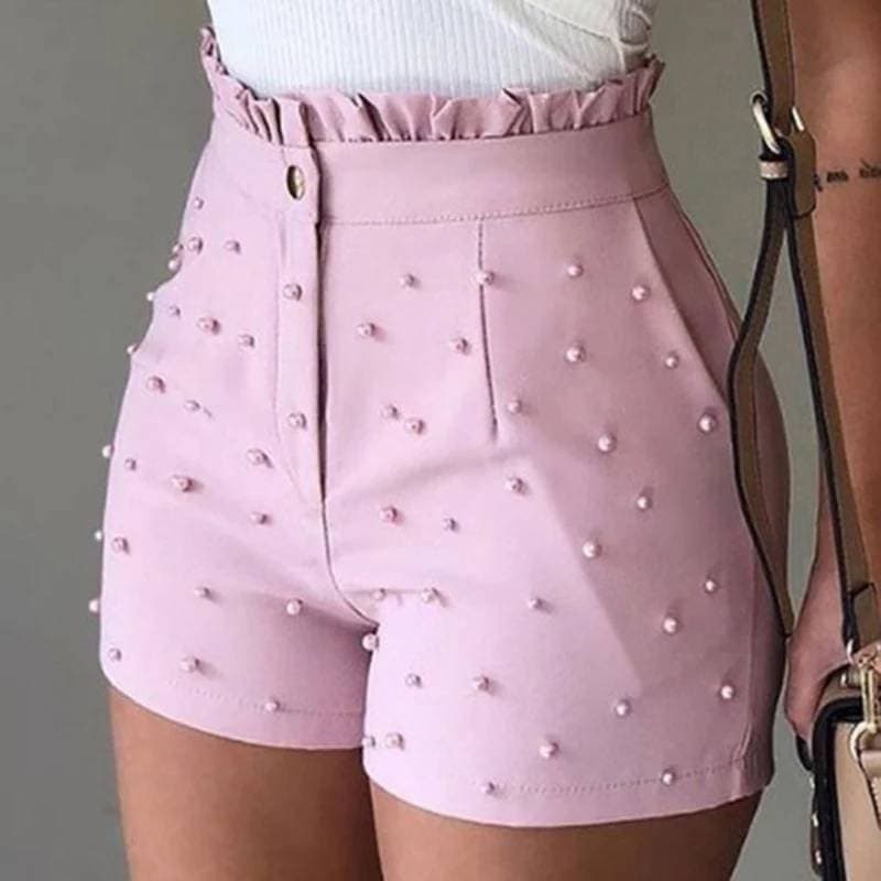 Moda Calções rosa com bolinhas 