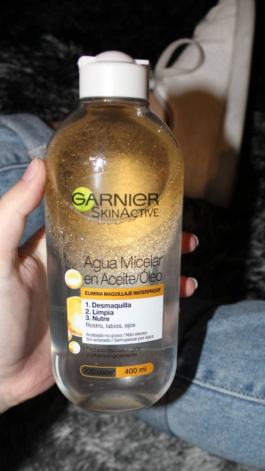 Belleza Garnier Skin Active Agua Micelar en Aceite Pieles  Normales y Sensibles