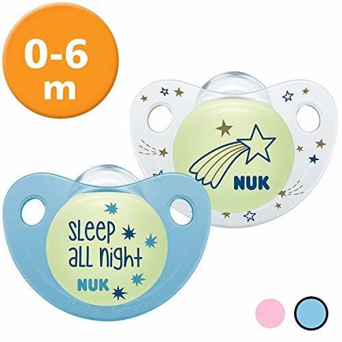 Producto NUK 10175239 Trendline Night & Day - Chupete de silicona con efecto