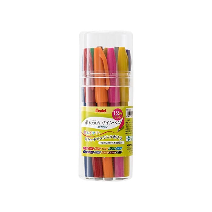 Producto Pentel brush touch felt-tip pen 12 colour set SES15C-12