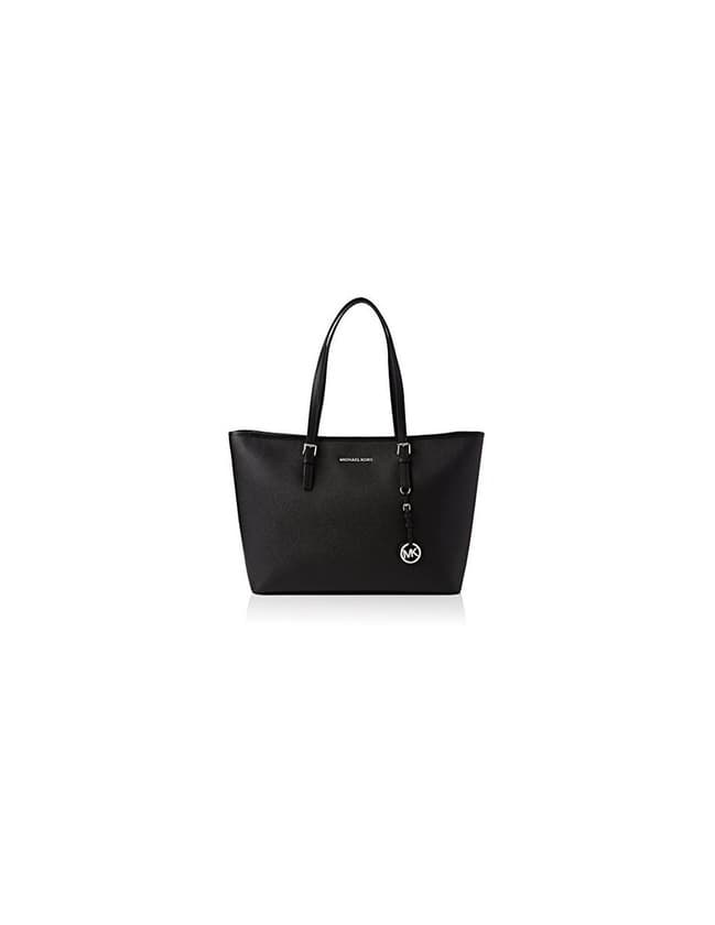 Moda Michael Kors Jet Set Medium Travel, Bolso Totes para Mujer, Negro (Black)