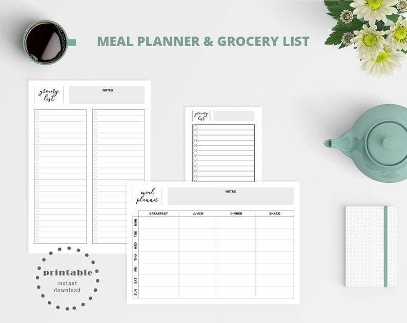 Product Meal planner and grocery list