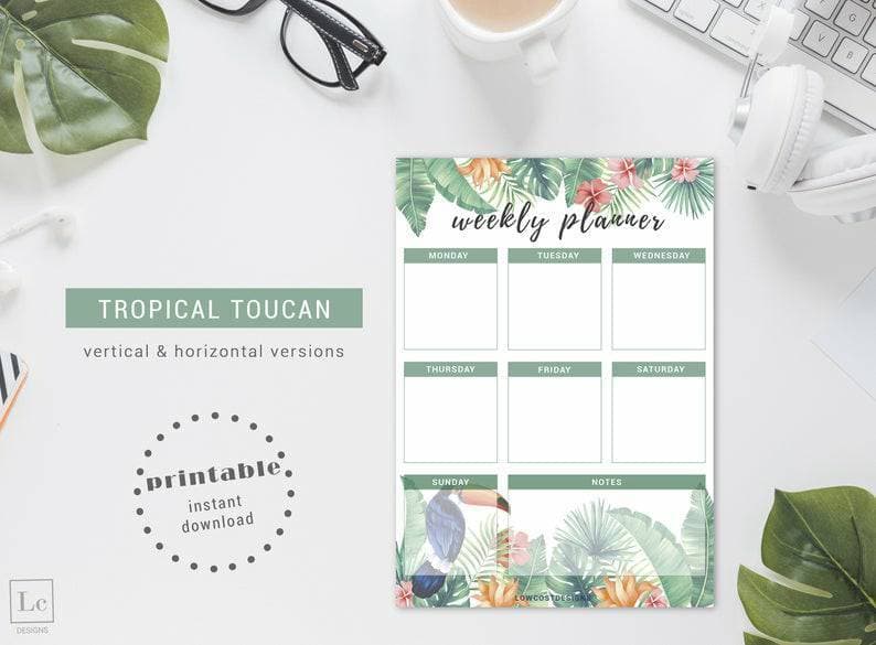 Product Tropical Weekly Planner 