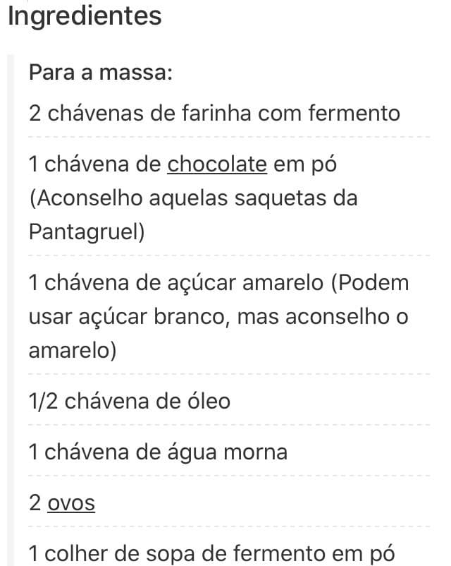 Moda Receita de bolo de chocolate super fofo e saboroso