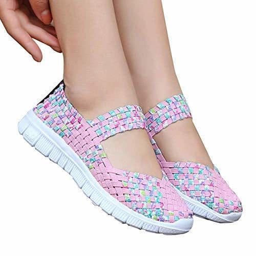 Producto Fishyu Mujer Slip-On Light Weight Elástico Zapatillas Sports Agua Zapatos Zapatillas Sneakers