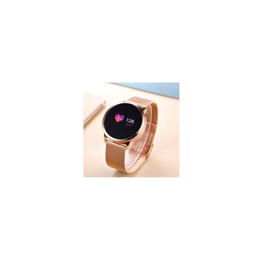 Fashion Smartwatch Mujer Rosa Impermeable Reloj Inteligente Elegante Fitness con Monitor Impermeable IP67