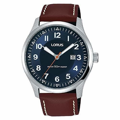 Place Lorus Reloj para Hombre Esfera marrón rh943hx9 Correa Azul