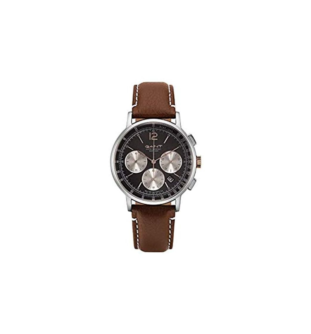 Fashion Gant Reloj Analógico para Hombre de Cuarzo con Correa en Cuero 7630043931035