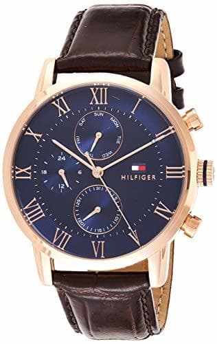 Product Tommy Hilfiger Reloj Multiesfera para Hombre de Cuarzo con Correa en Cuero