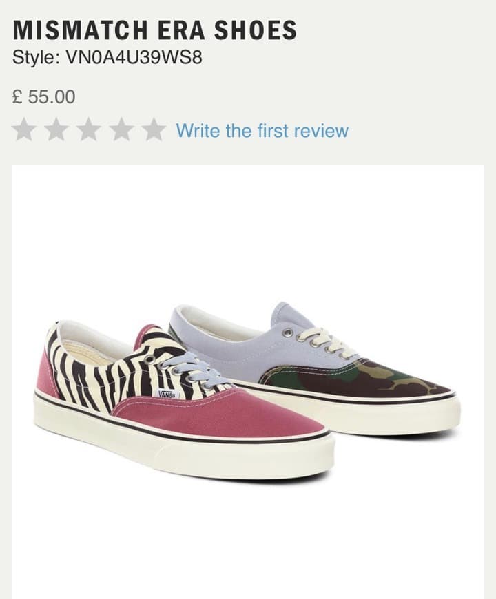 Moda Vans Mismatch Era Shoes 