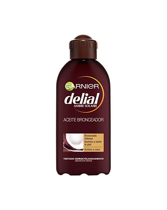 Beauty Garnier Delial Aceite Bronceador Intenso Nutritivo Hidratante con Aroma a Coco